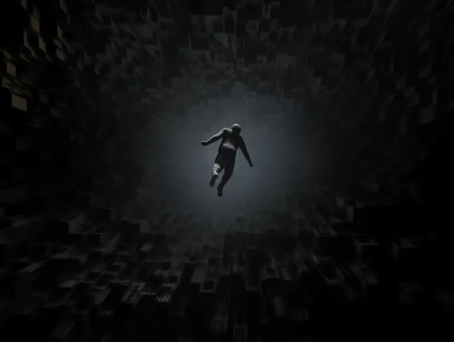 Falling Figure in the Dark Grid