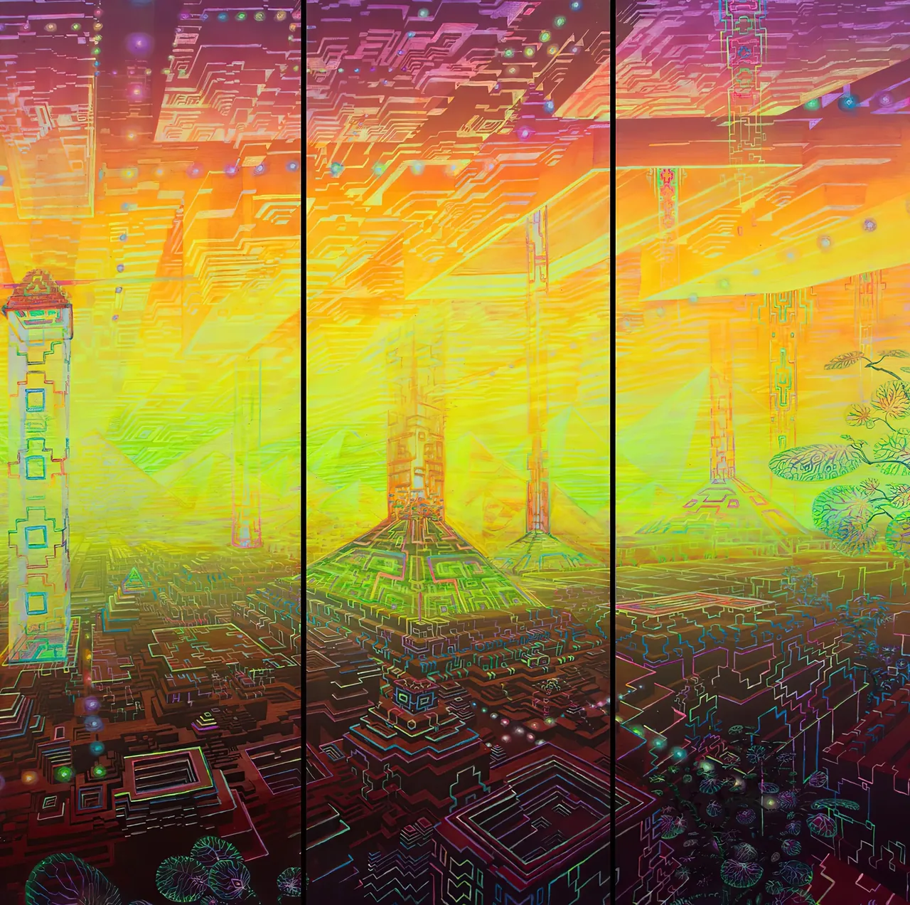 Sunset Circuit Triptych