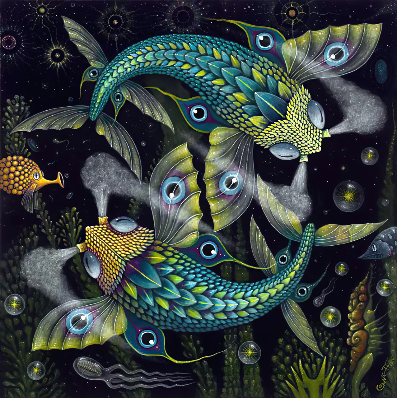 Peacock-Eyed Fish Spiral