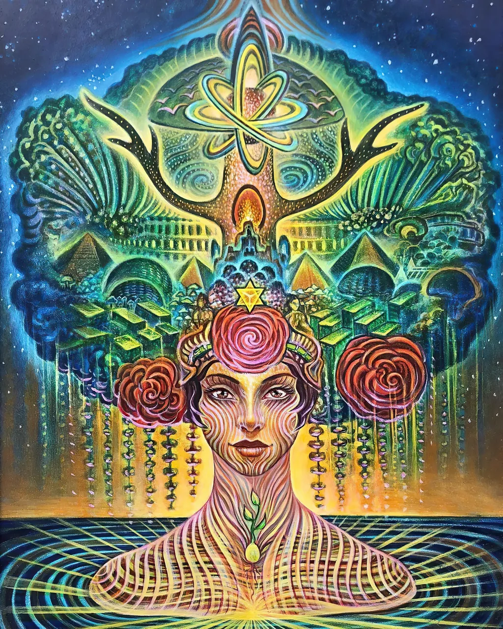 Rose-Crowned Forest Oracle - Alternate View