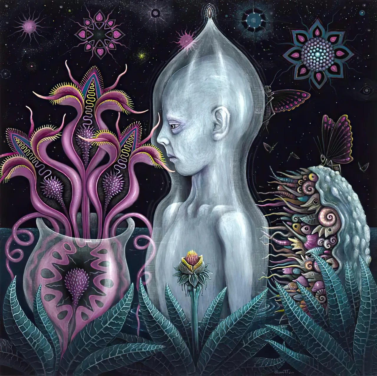 Silver Child in the Garden